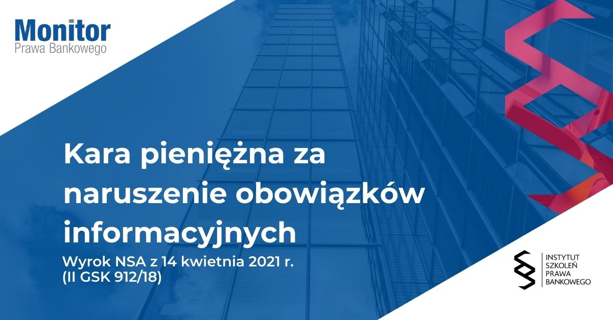 Kara pieniężna za naruszenie obowiązków informacyjnych