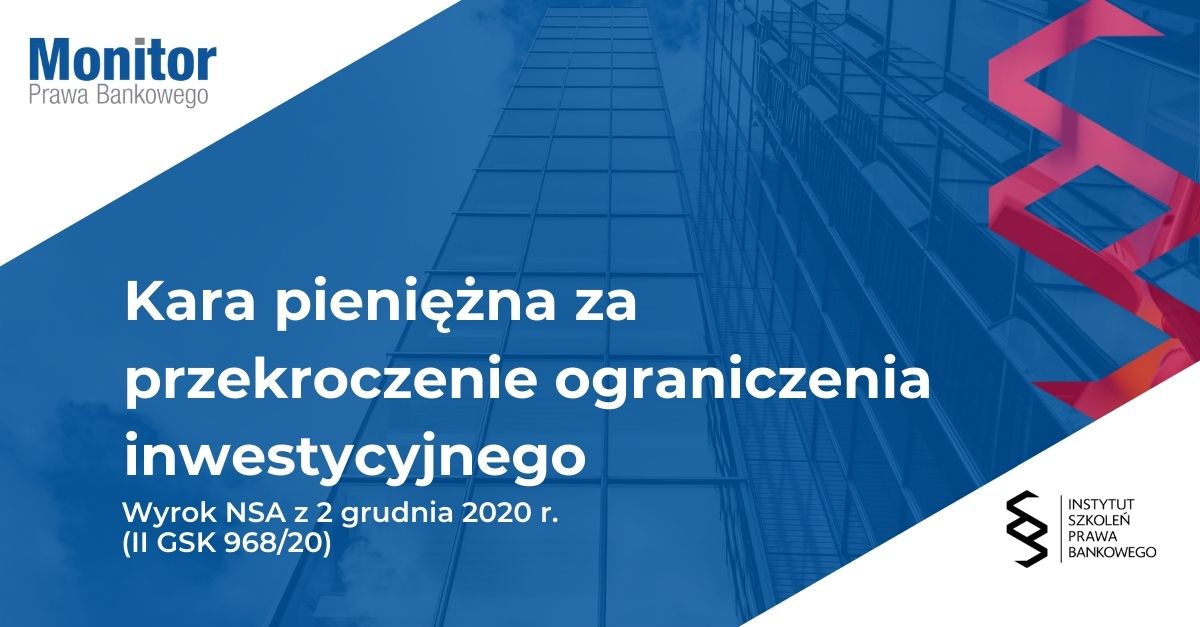 Kara pieniężna za przekroczenie ograniczenia inwestycyjnego