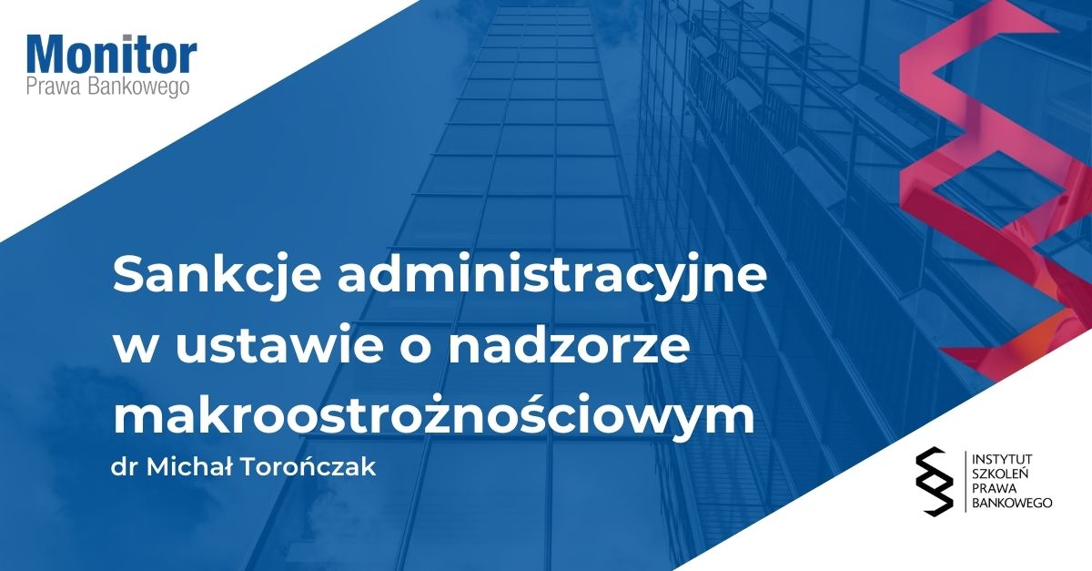 Sankcje administracyjne w ustawie o nadzorze makroostrożnościowym