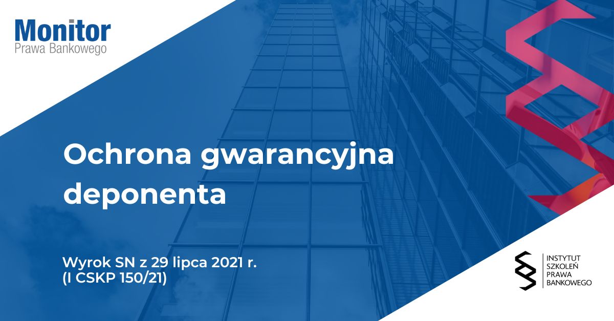 Ochrona gwarancyjna deponenta