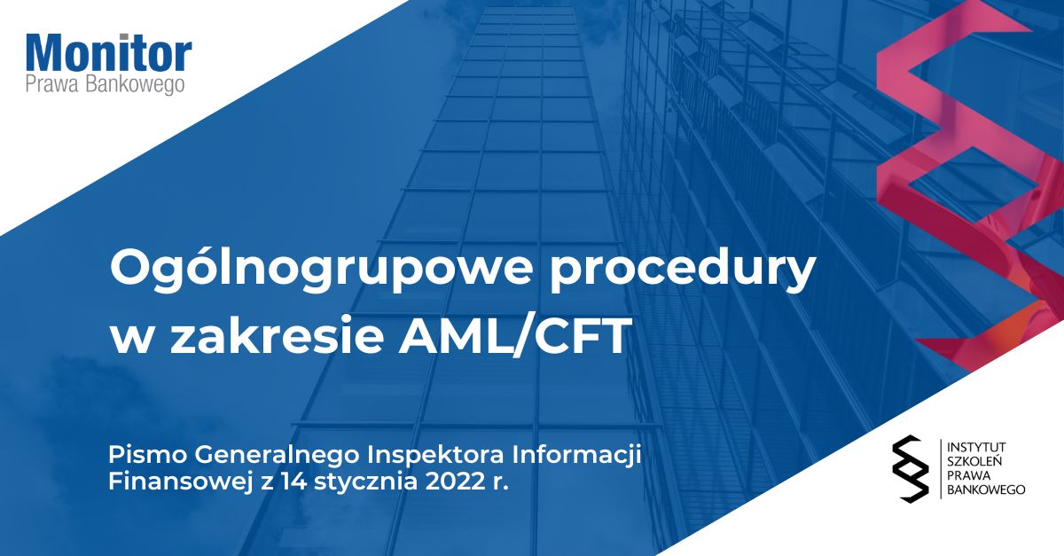 Ogólnogrupowe procedury w zakresie AML/CFT