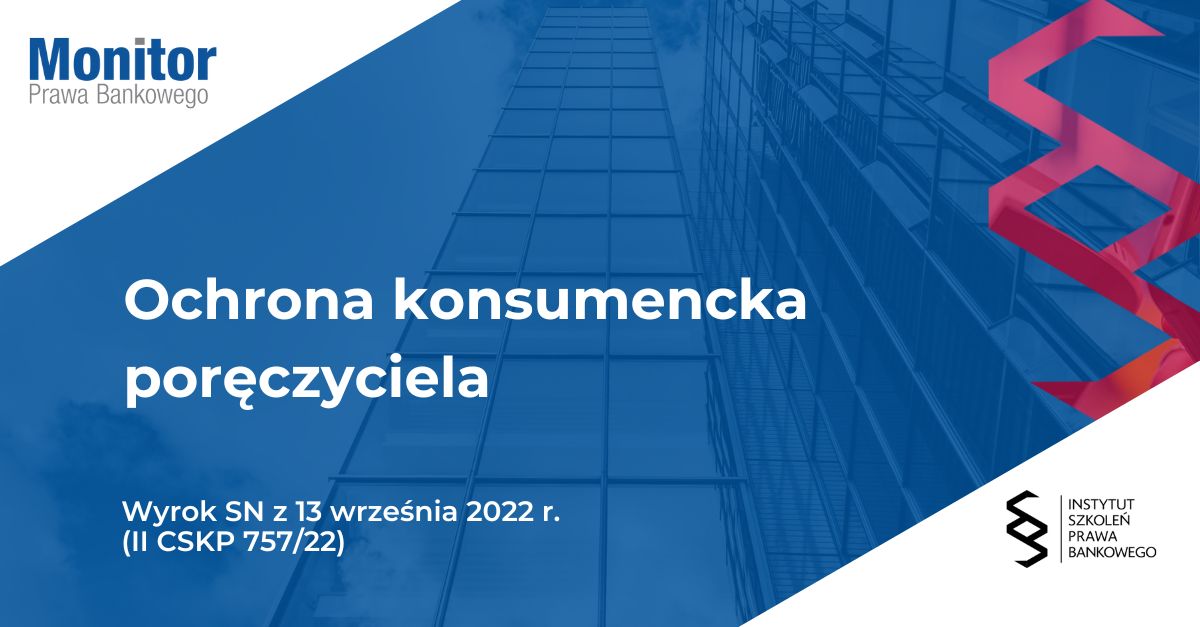 Ochrona konsumencka poręczyciela