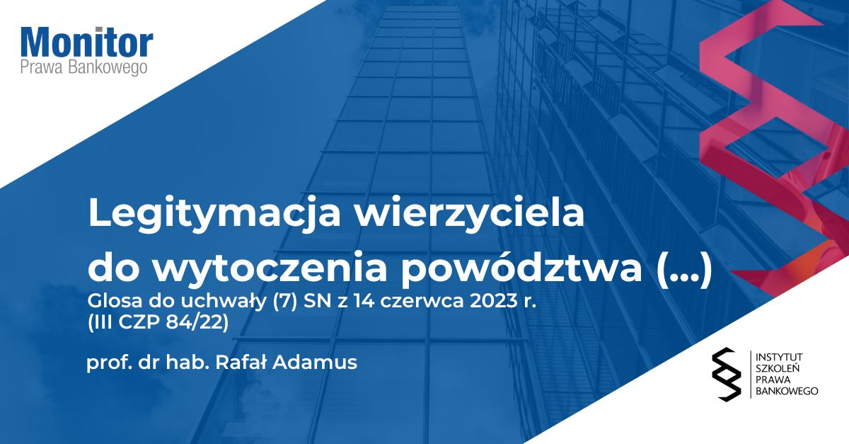 Legitymacja wierzyciela do wytoczenia powództwa pauliańskiego po ogłoszeniu upadłości dłużnika