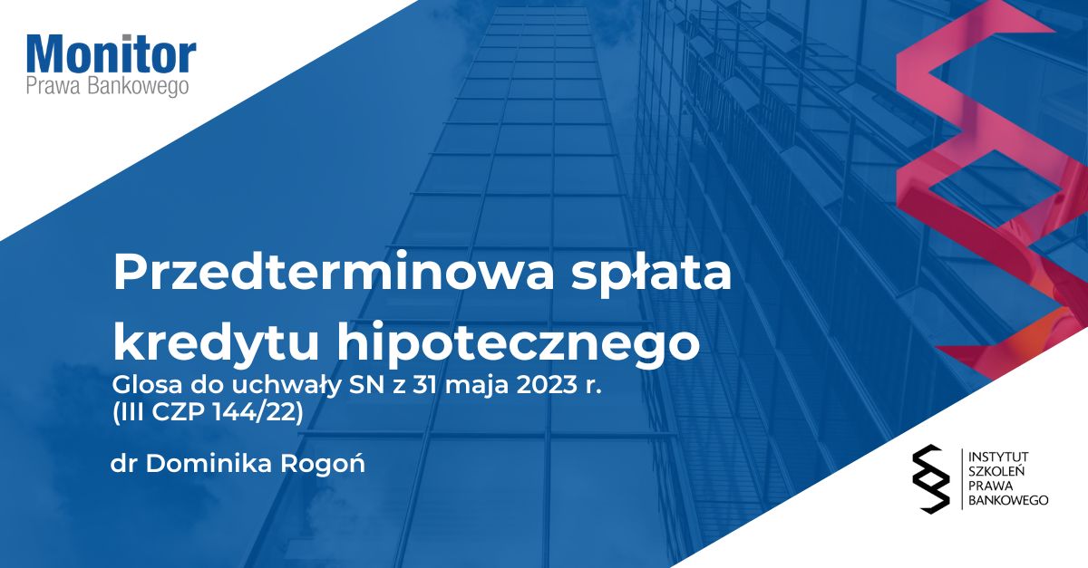 Przedterminowa spłata kredytu hipotecznego