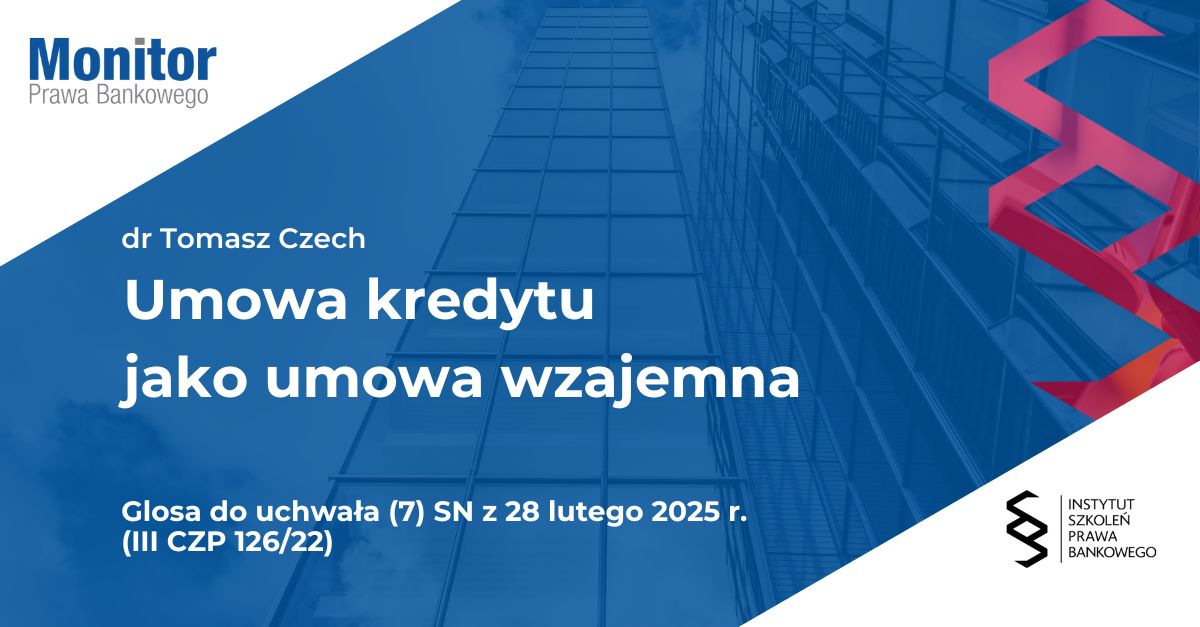Umowa kredytu jako umowa wzajemna